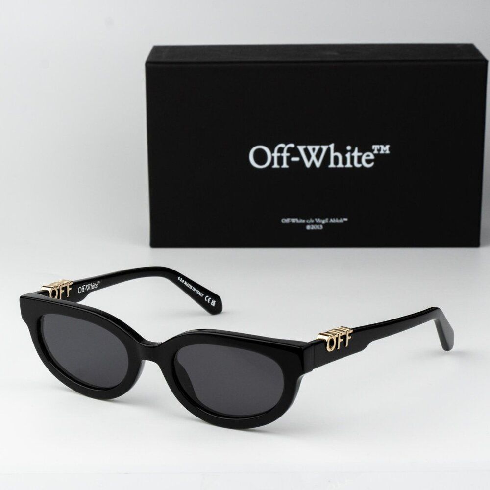 Off-White Sparks Women Sunglasses Black Grey Cat Eye Oeri13d Sparks 1007
